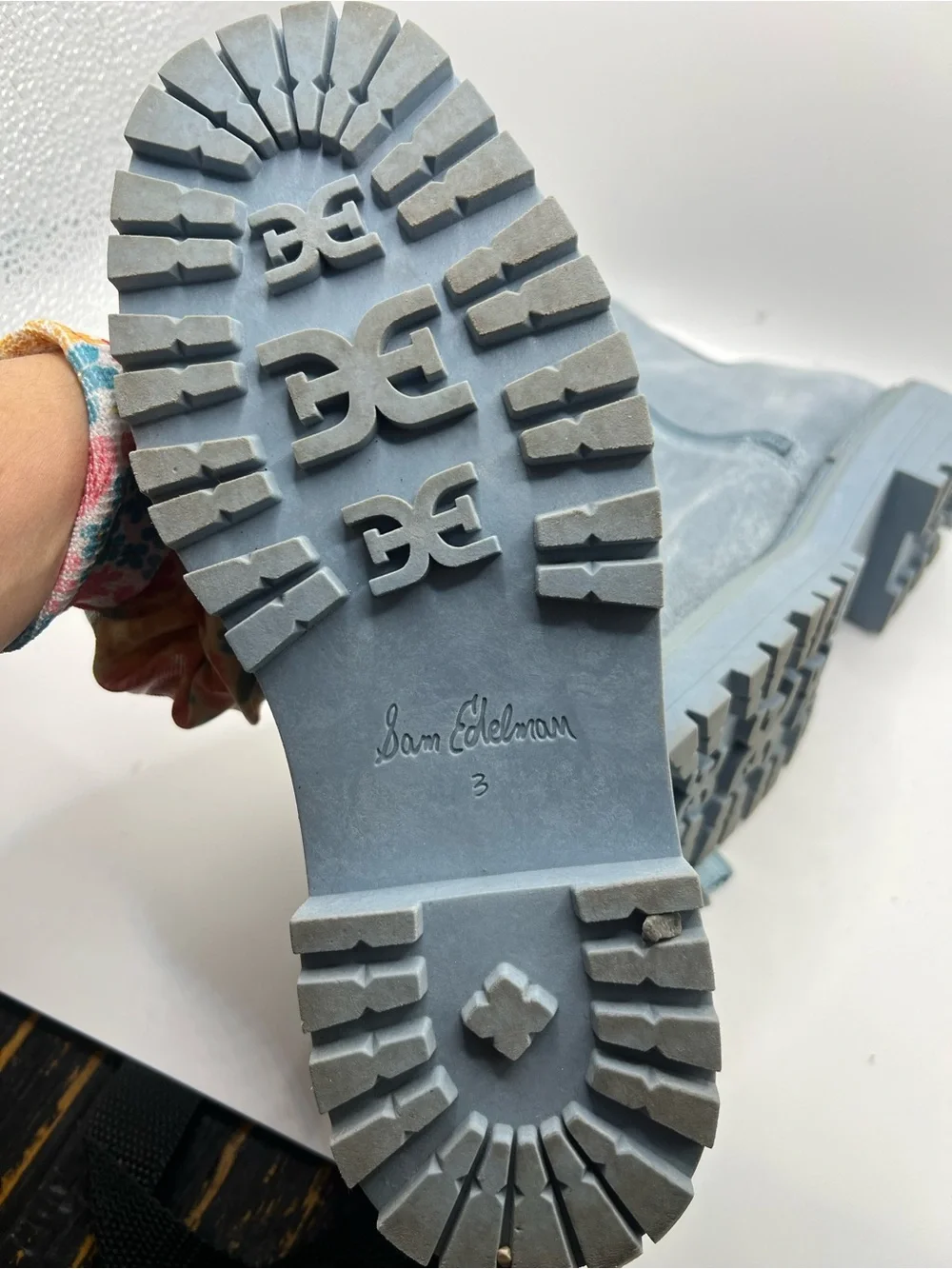 Sam Edelman Kids Blue Suede Chelsea Boots